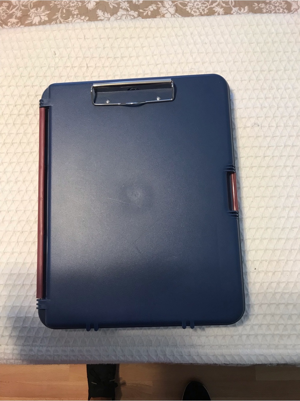 Navy Clipboard Portfolio Case with Pen Holder